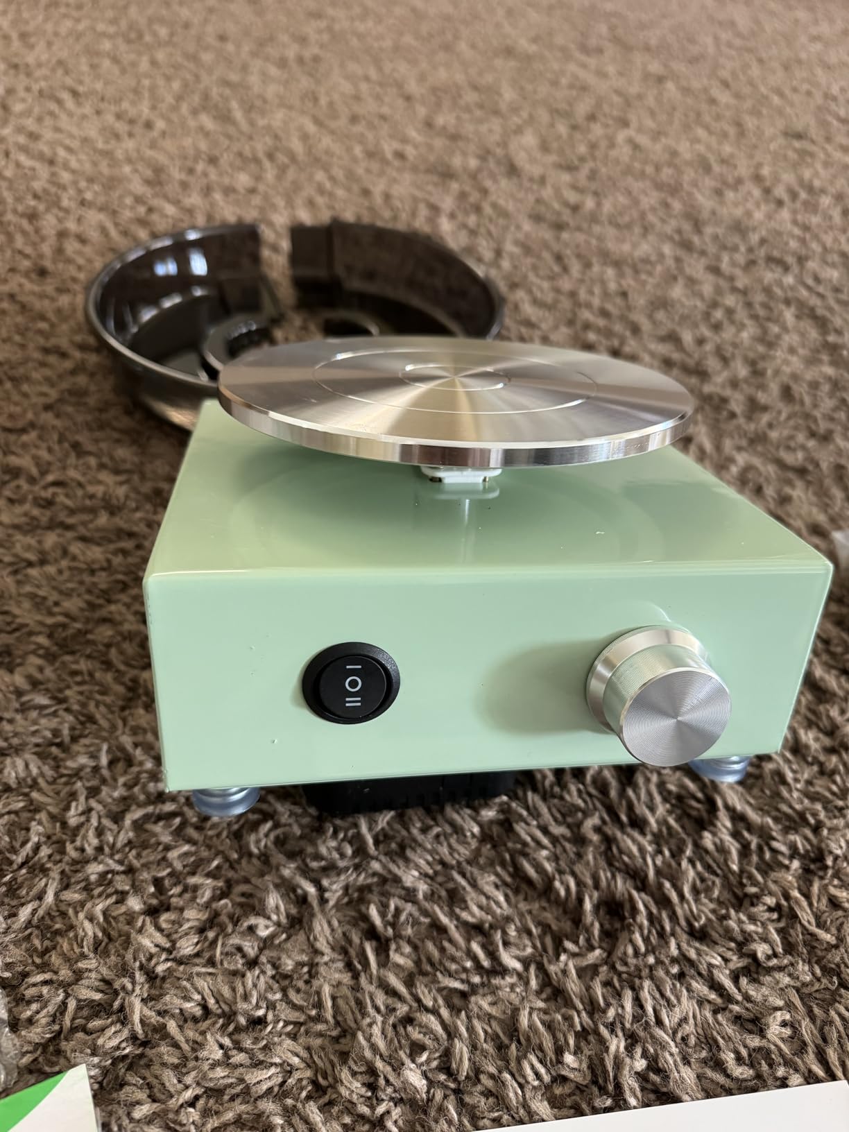 Alldeer 11-inch Pottery Wheel, 350W Electric Ceramic Forming Machine with Detachable Basin, 0-300RPM Foot Pedal Control, 19PCS Complete Clay Tool Kit for Professional Potters and Adult Crafters customer photo 1