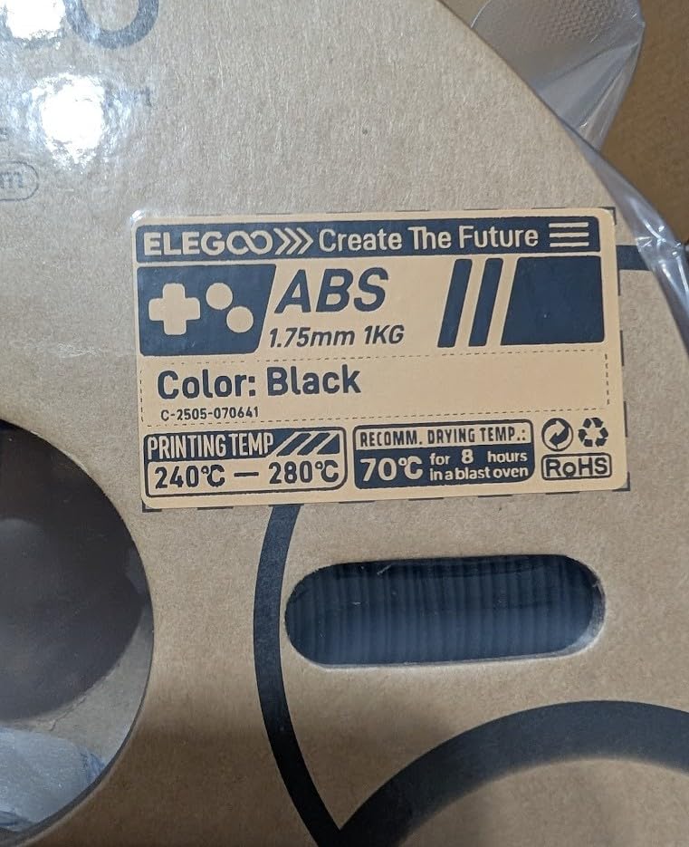 ELEGOO ABS Filament 1.75mm Black 1KG, Heat Resistant 3D Printer Filament High Toughness & Impact Resistance, 1kg spooll(2.2lbs) Fits for Most FDM Printer customer photo 2