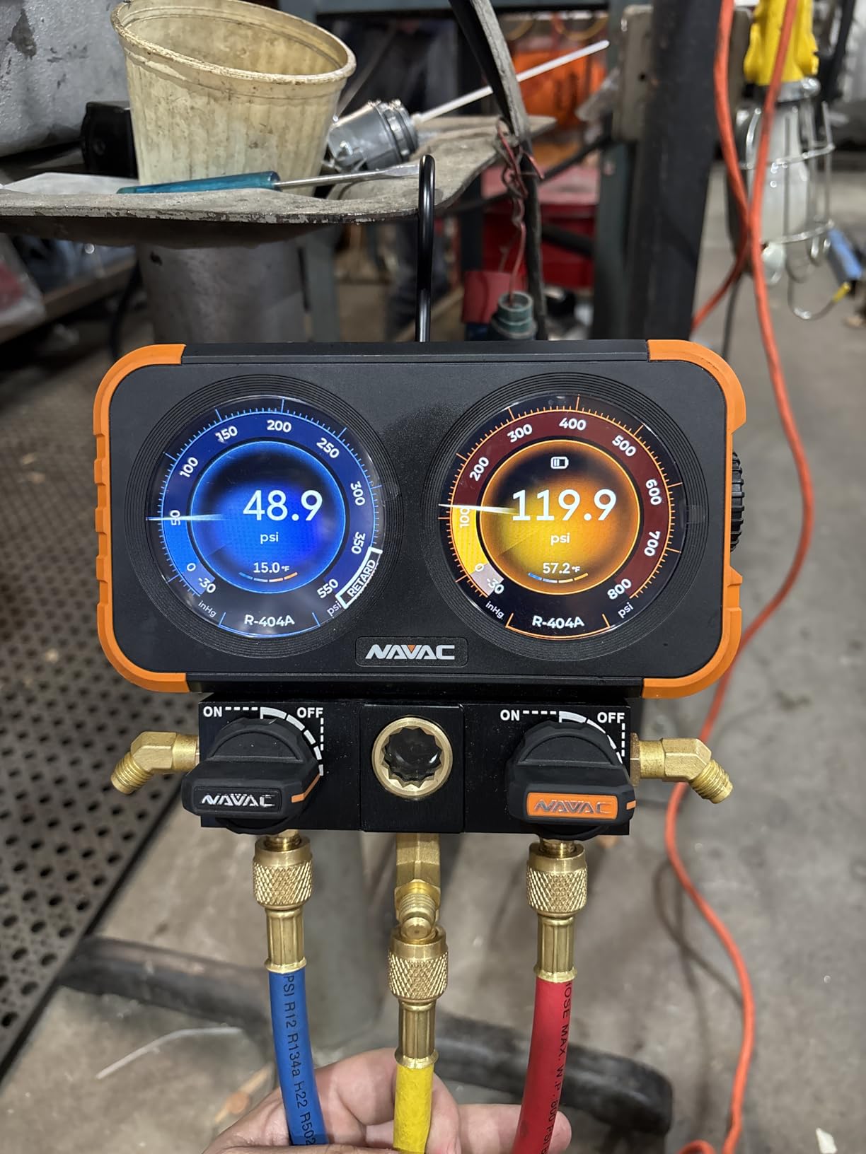 NAVAC N2DX FLEX-X Manifold Gauge Set -HD Color Graphic Interface, Digital Display, A2L Compatible, 72 Refrigerant Support, Rechargeable 100hr Battery, Durable Aluminum Body -Ideal for HVAC Technicians customer photo 1