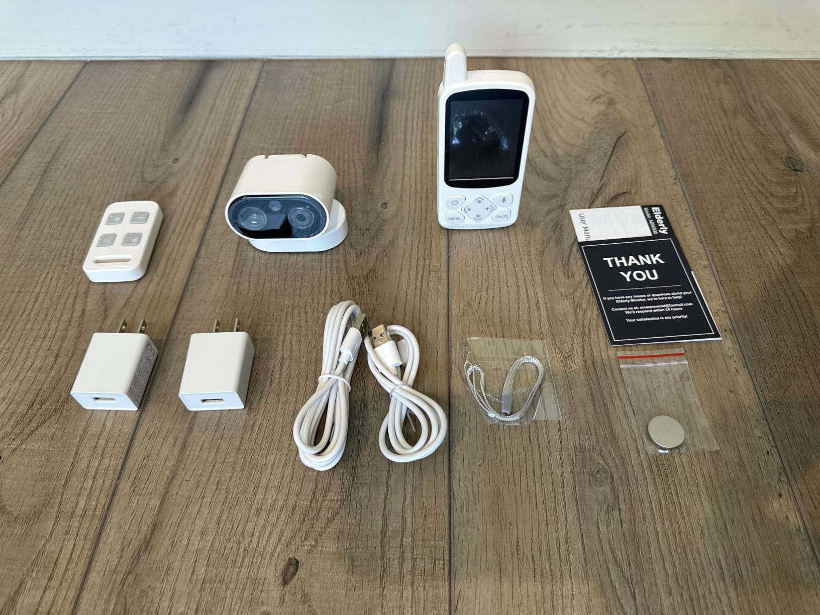 Elderly Monitor with Camera and Audio, 2-Way Talk Room Monitors for Elderly, Call Button, Med Reminder, Temp Monitoring, Night Vision, Pan-Tilt-Zoom Video Monitor for Elderly Care & Caregivers/No WiFi customer photo 1