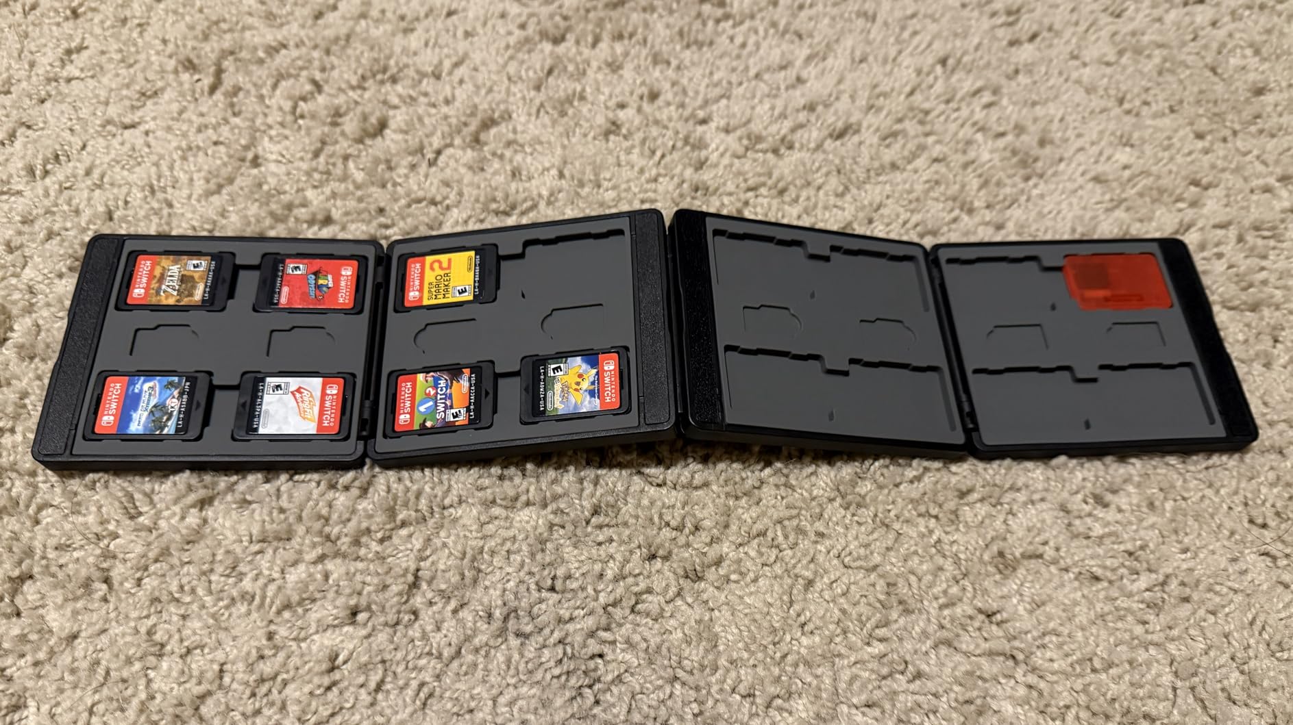 JSAUX Game Card Case for Nintendo Switch 2 (2025), Switch OLED & Lite, 40-Slot Hard Shell Storage Holder for 40 Game Cartridges & Micro SD Cards, Compact Travel Gaming Card Organizer Box - Black customer photo 1