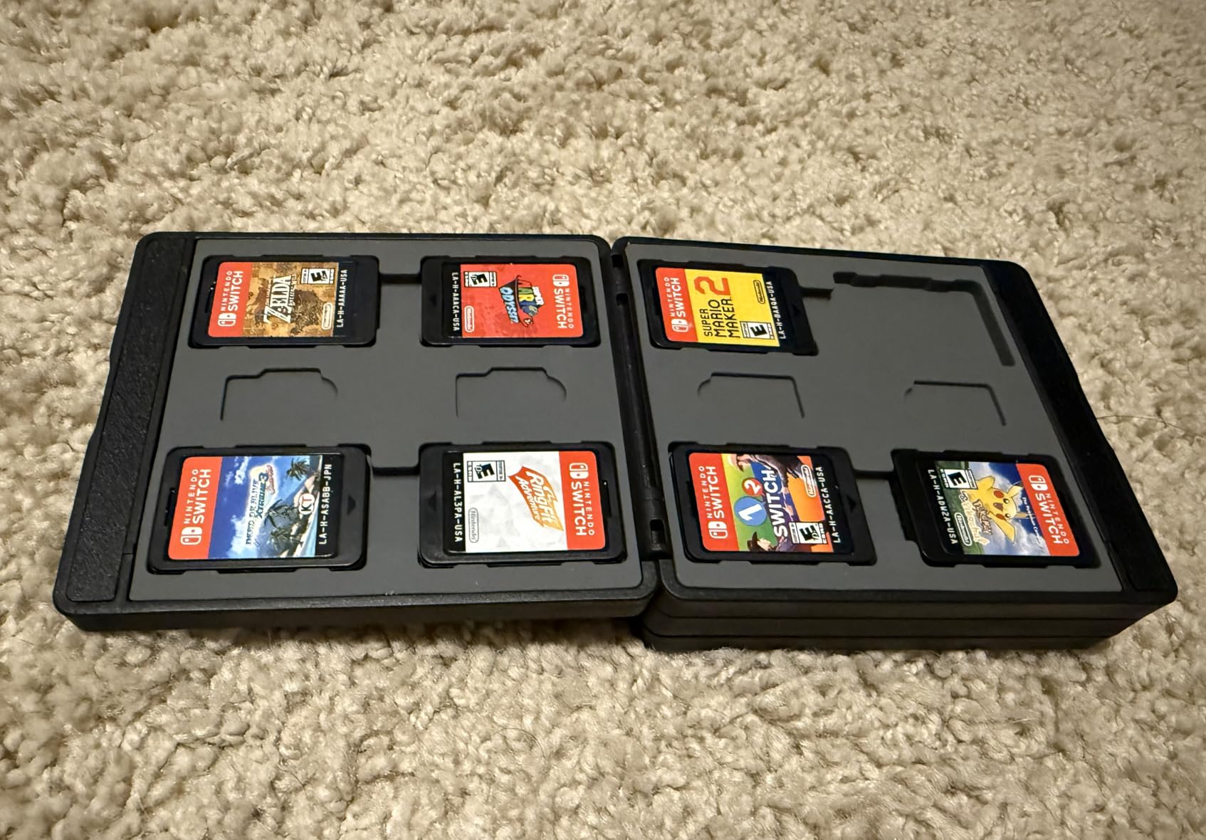 JSAUX Game Card Case for Nintendo Switch 2 (2025), Switch OLED & Lite, 40-Slot Hard Shell Storage Holder for 40 Game Cartridges & Micro SD Cards, Compact Travel Gaming Card Organizer Box - Black customer photo 2