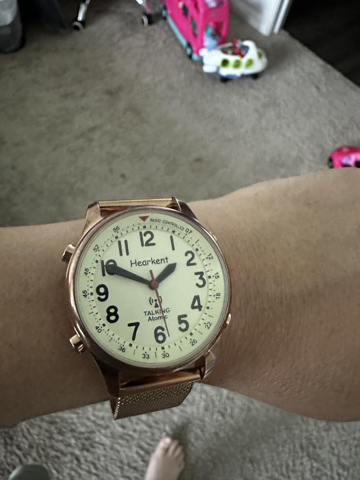 Women's Atomic Talking Watch,Loud and Clear English Announce for Senior/Blind/Visually Imparied,Exquisite and Stylish Gift-2004L (Rose Gold) customer photo 1