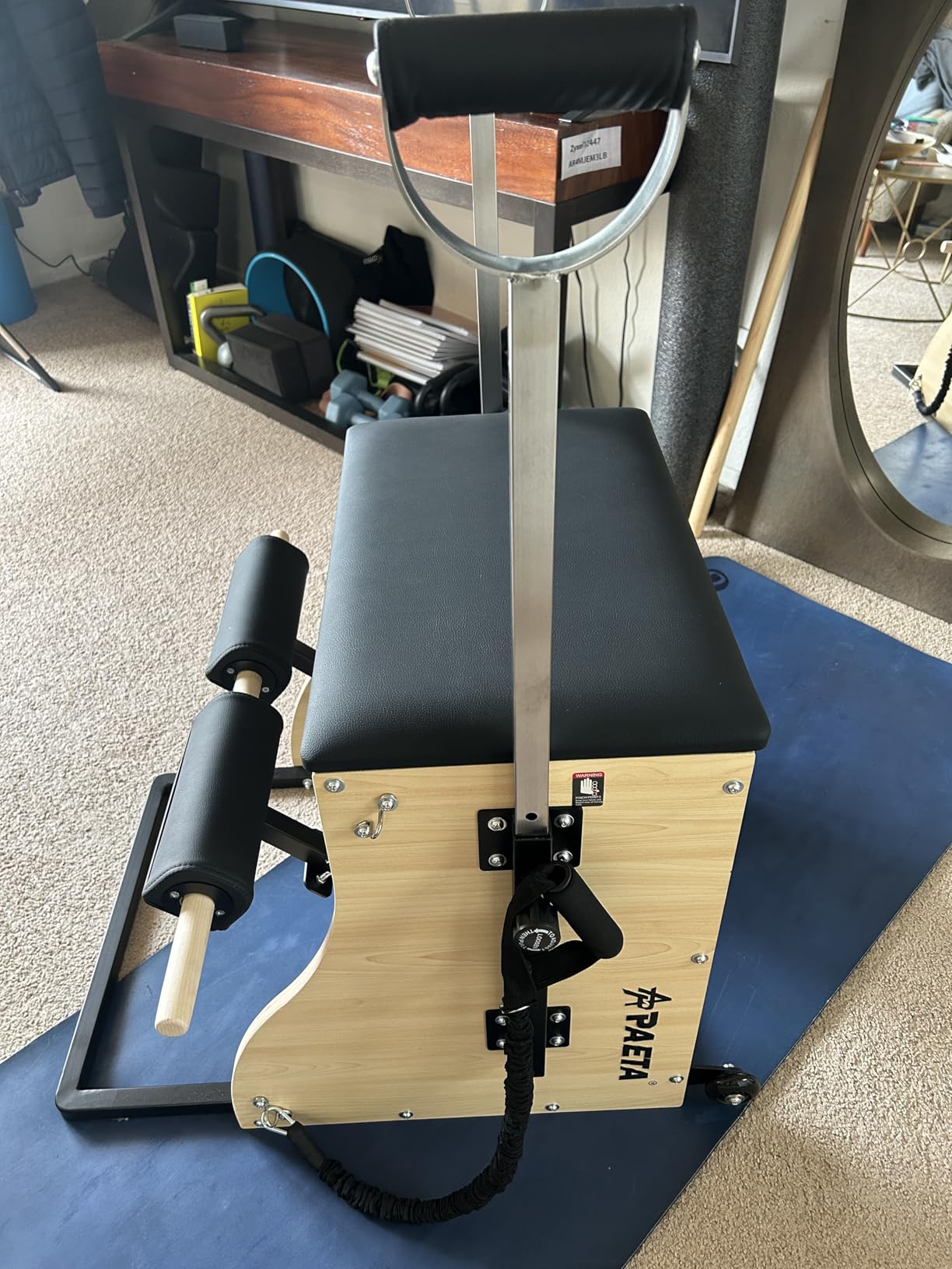 PAETA Pilates Chair,Pilates Combo Chair,Wunda Chair with Resistance Bands, Handles, and Split Pedals, Professional Yoga Chair Pilates Machine for Home and Studio Use customer photo 1