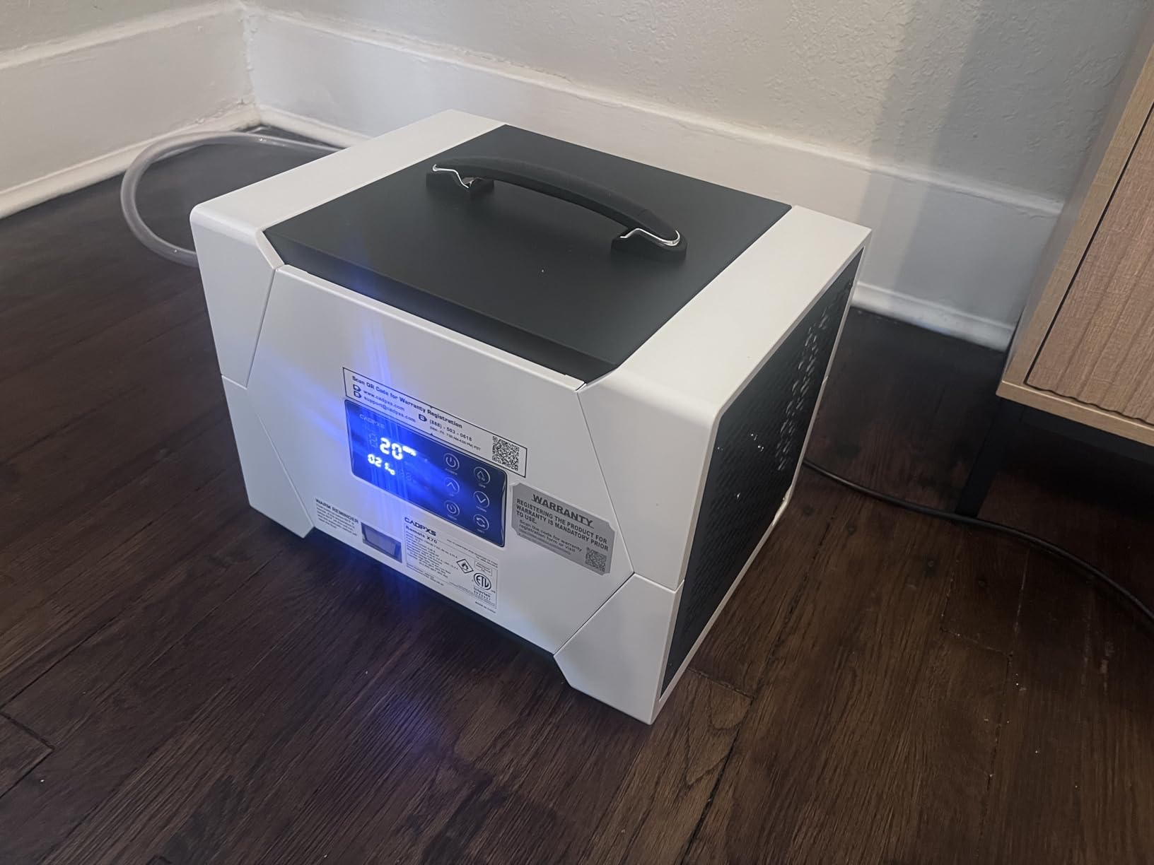 CADPXS Crawl Space Dehumidifier with Pump and Drain Hose, 80 Pint Crawlspace Dehumidifier for Commercial, Basement, Water Damage Use, Auto Defrost, Memory Start, cETL Certified, Up to 1000 Sq Ft customer photo 2