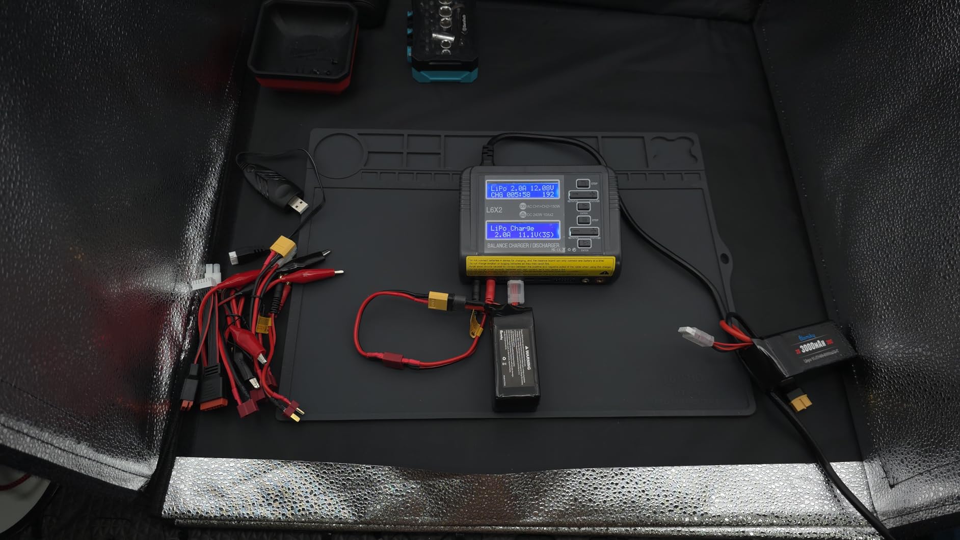 LiPo Battery Charger Fast Balance Battery Chargers Discharger for 1S-6S LiPo Li-ion Life LiHV 1S-15S NiCd NiMH PB Smart Batteries RC Car RC Drone (Blue) customer photo 1