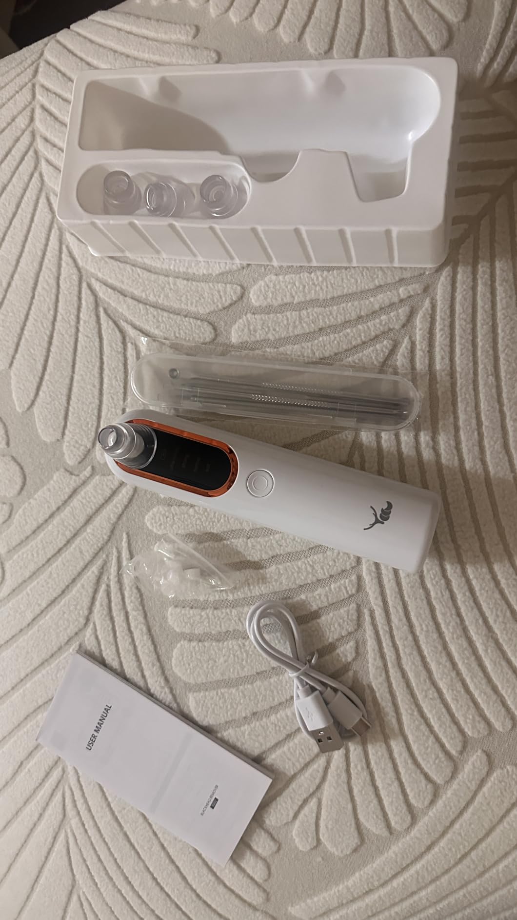 Yccu Blackhead Remover Vacuum Blackhead Vacuum Remover Pore Extractor Blackhead Remover Tool Black Head Remover for Face Blackhead Extractor Pore Cleaner Vacuum with USB Charge 4 Modes 5 Suction Heads customer photo 1