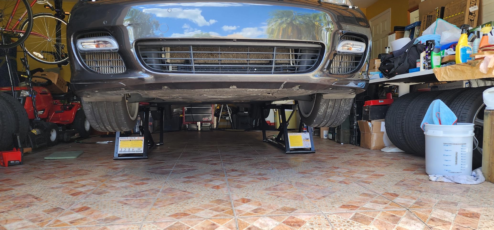 QuickJack Bundle - 6000TL Portable Car Lift, Wall Hangers & Pinch-Weld Blocks, ALI Certified, 6,000-lbs. Capacity, 110V Power Unit, Car Lift for Garage, Shop, & Mechanic customer photo 2