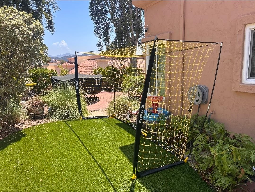 12x6 FT Soccer Goal with Precision Target - Portable Soccer Net with Removable 10-Hole Target, Portable Design, Quick Setup, Ground Stakes & Collapsible Frame for Indoor/Outdoor Training customer photo 2
