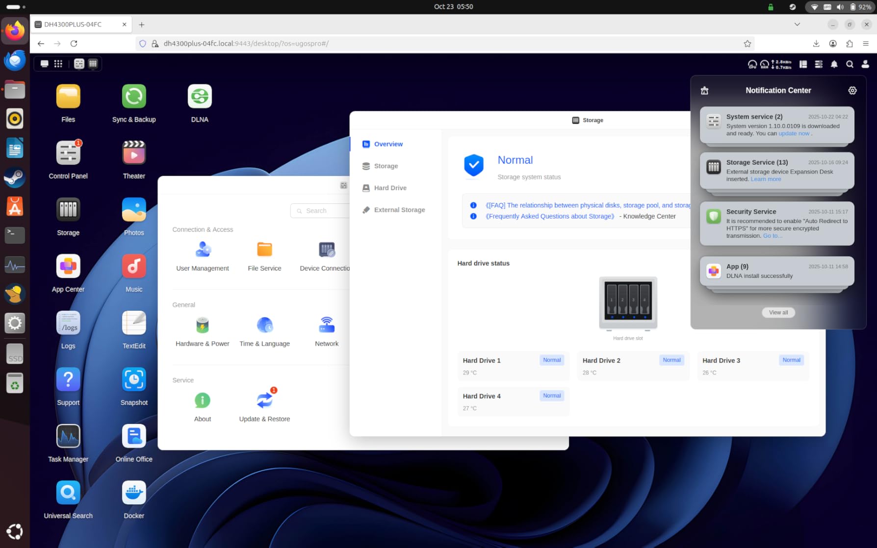 UGREEN NAS DH4300 Plus 4-Bay Desktop NASync, Support Capacity 120TB, Remote Access, AI Photo Album, Beginner Friendly System, 8GB LPDDR4X RAM, 2.5GbE, 4K HDMI, Network Attached Storage(Diskless) customer photo 1