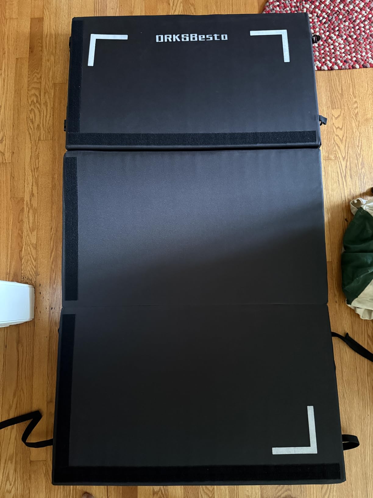 Tri-Fold Rock Climbing Crash Pad w/Adjustable Backpack Straps - Supplemental Bouldering Crash Pad - Durable Climbing Crash Pad, Lightweight & Portable - Folded Size 39