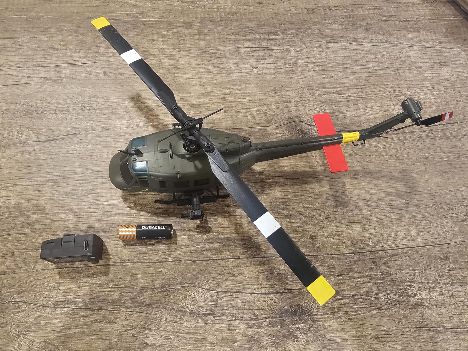 RC ERA C032 UH-1 Huey Helicopter - Remote Control Helicopters for Adult, 1/48 Sacle 2.4G 6CH Gyro Stabilized Aircraft with Altitude Hold & Optical Flow,3D Stunt Drone (Yellow) customer photo 2