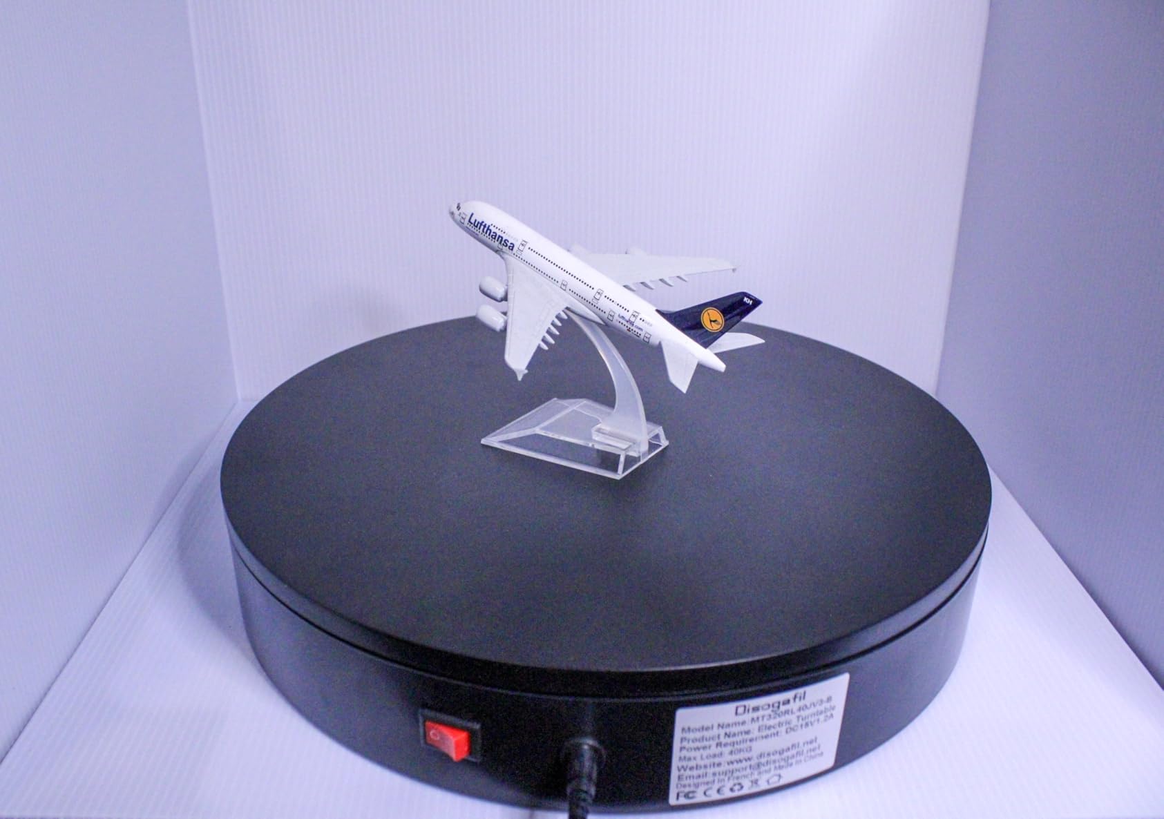 360 Rotating Platform, 12.6 Inch /32cm Motorized Electric Turntable, 350lbs Capacity Motorized Rotating Display Stand with Remote, Heavy Duty Photography Turntable for Human/Product customer photo 2