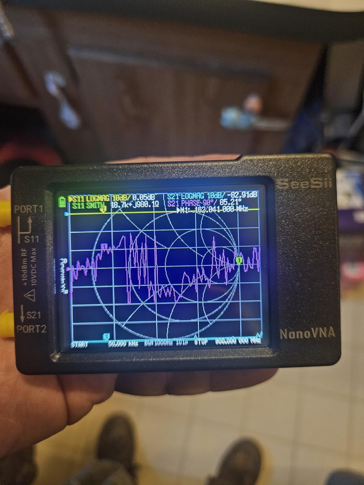 SEESII NanoVNA-H Antenna & Vector Network Analyzer 10KHz-1.5GHz with 2.8