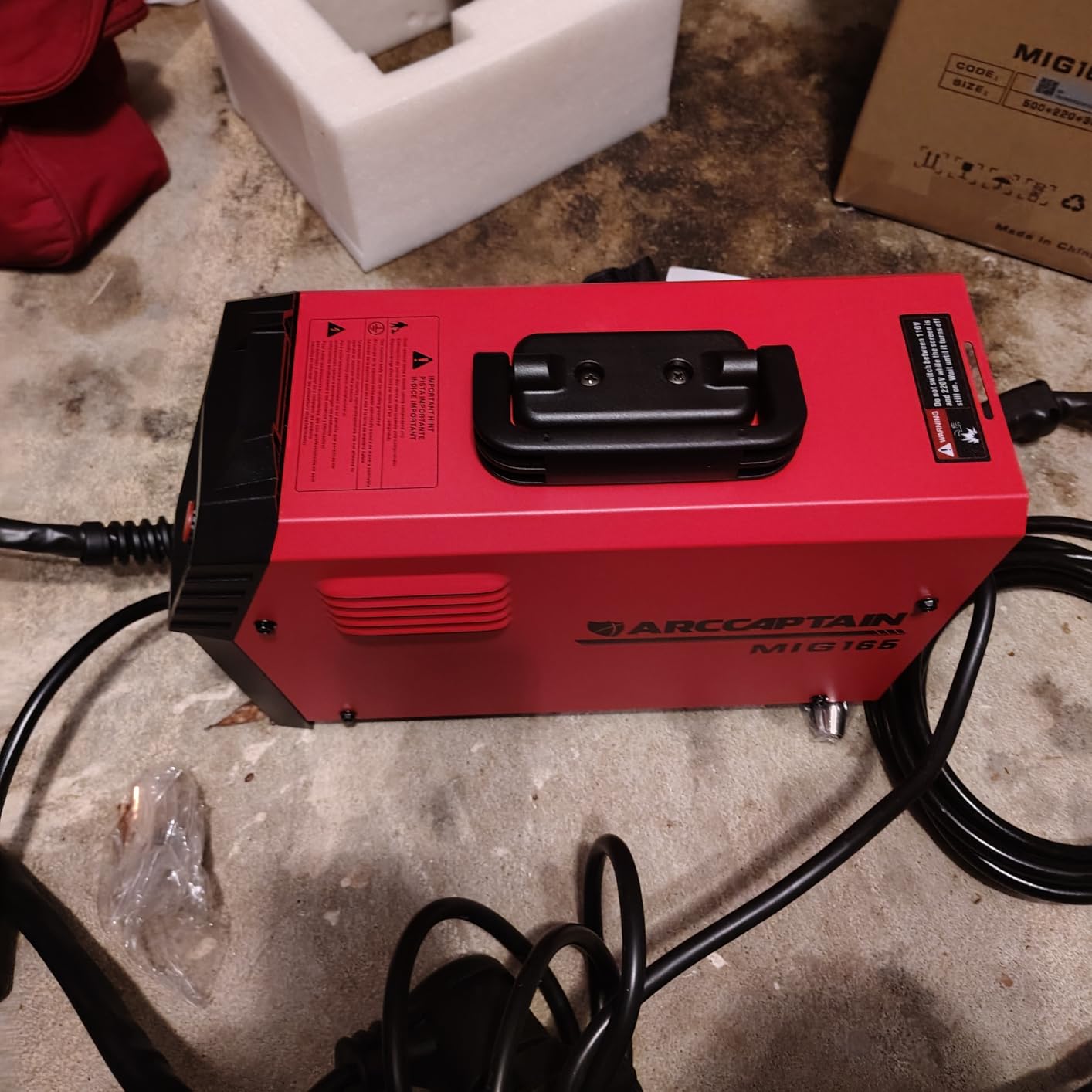ARCCAPTAIN 165A MIG Welder 110V/220V [Large LED Display] 4 in 1 Gasless/Gas MIG/Lift TIG/Stick Welding Machine Multiprocess Welder Machine, IGBT Inverter Welder with Synergy, 2T/4T customer photo 2