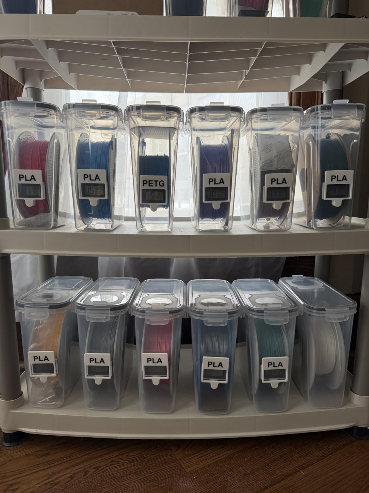 YOOPAI Filament Storage Box - 6 Pack Filament Container for 3D Printing Sealing and Protection - Portable Storage Box with Desiccants&Label for Home&Office,Water-Proof and Dust-Proof 4.0L(9.03*8*3) customer photo 1