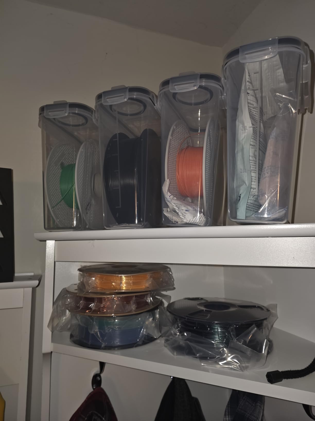 YOOPAI Filament Storage Box - 4 Pack Filaments Container for 3D Printing Filaments Sealing and Protection - Portable Filament Storage with Desiccant&Label ,Water-Proof and Dust-Proof 4.0L(9.03*8*3) customer photo 2