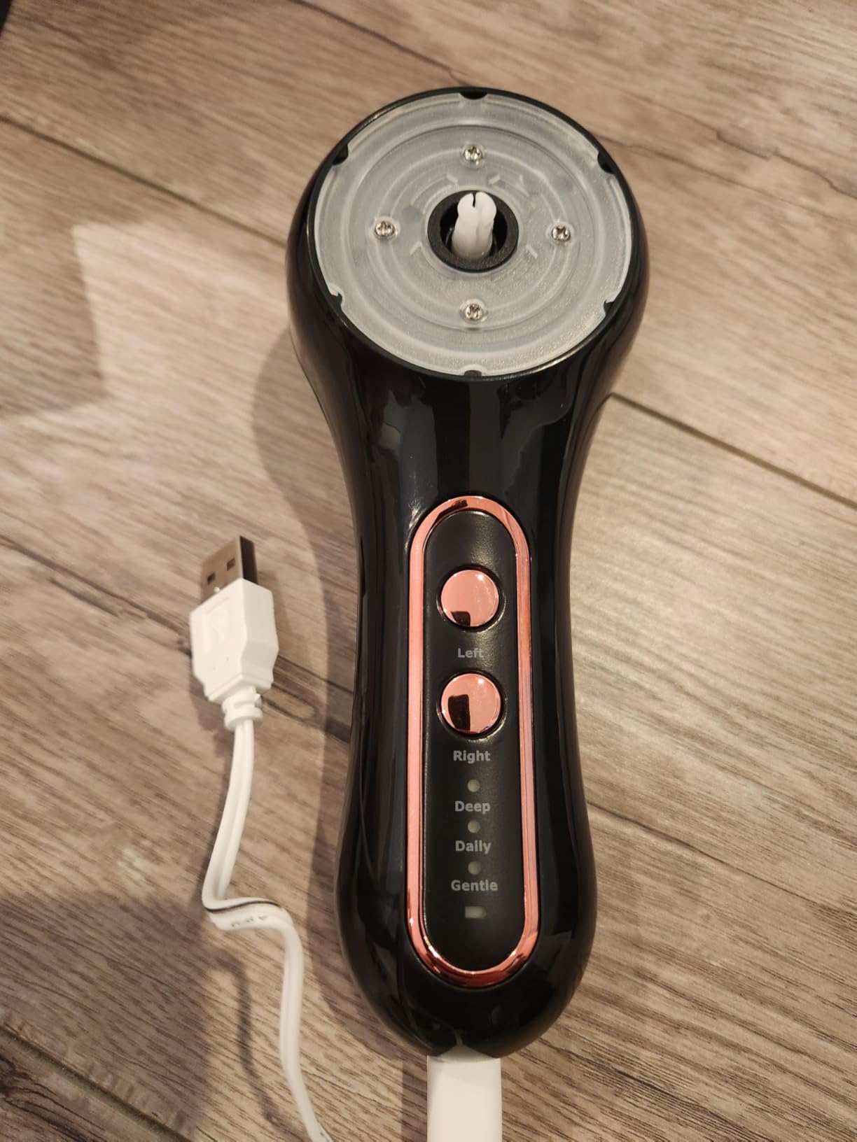 Electric Facial Cleansing Brush, 2-Way Rotating Face Scrubber for Daily & Deep Cleaning, 3 Modes, 5 Brush Heads, Rechargeable, IPX7 Waterproof for All Skin Types customer photo 2