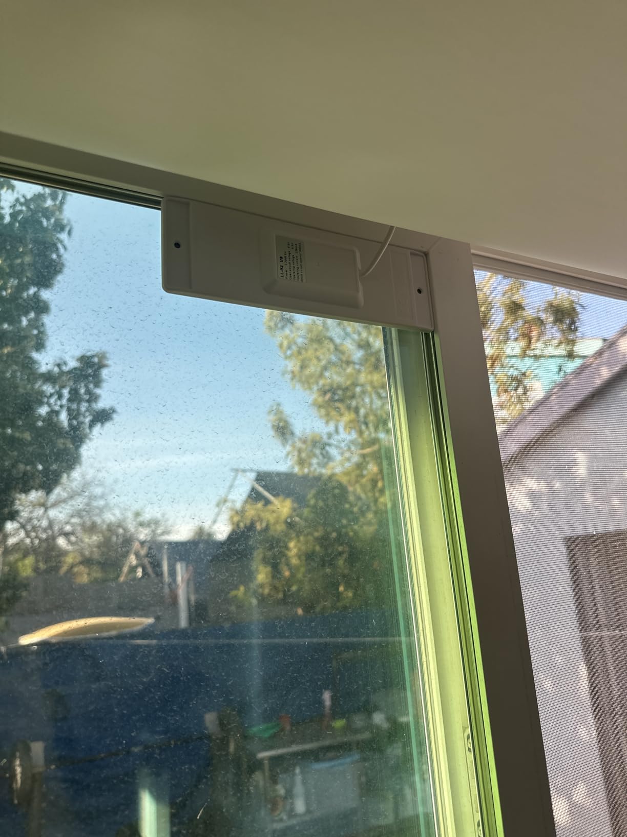 No Drill Motorized Blinds with Remote, Blackout Automatic Blinds with Solar Panel, Cordless Smart Electric Roller Shades for Windows, White, 34 1/2 x 72 customer photo 1