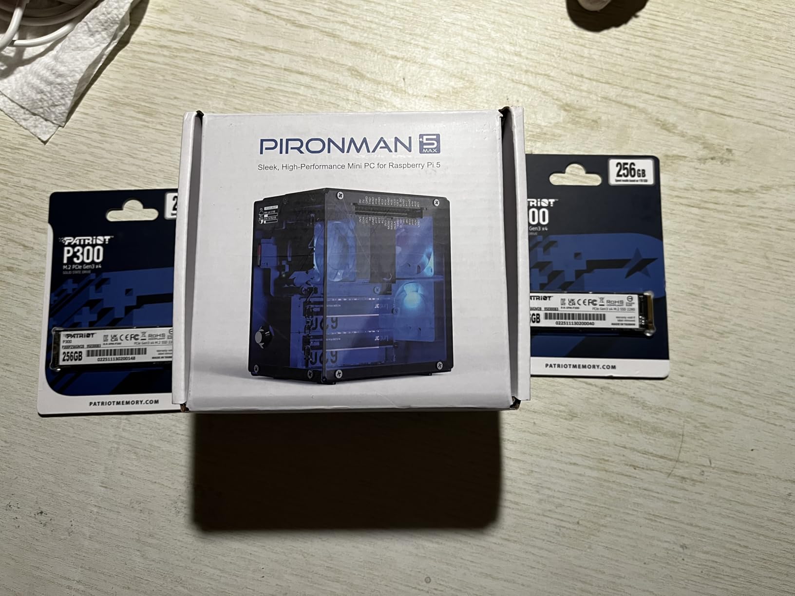 Pironman 5-MAX Dual NVMe M.2 SSD PCIe PC Case for Raspberry Pi 5 NAS RAID 0/1 Hailo-8L AI Accelerator PWM Tower Cooler+Dual RGB Fans, 0.96