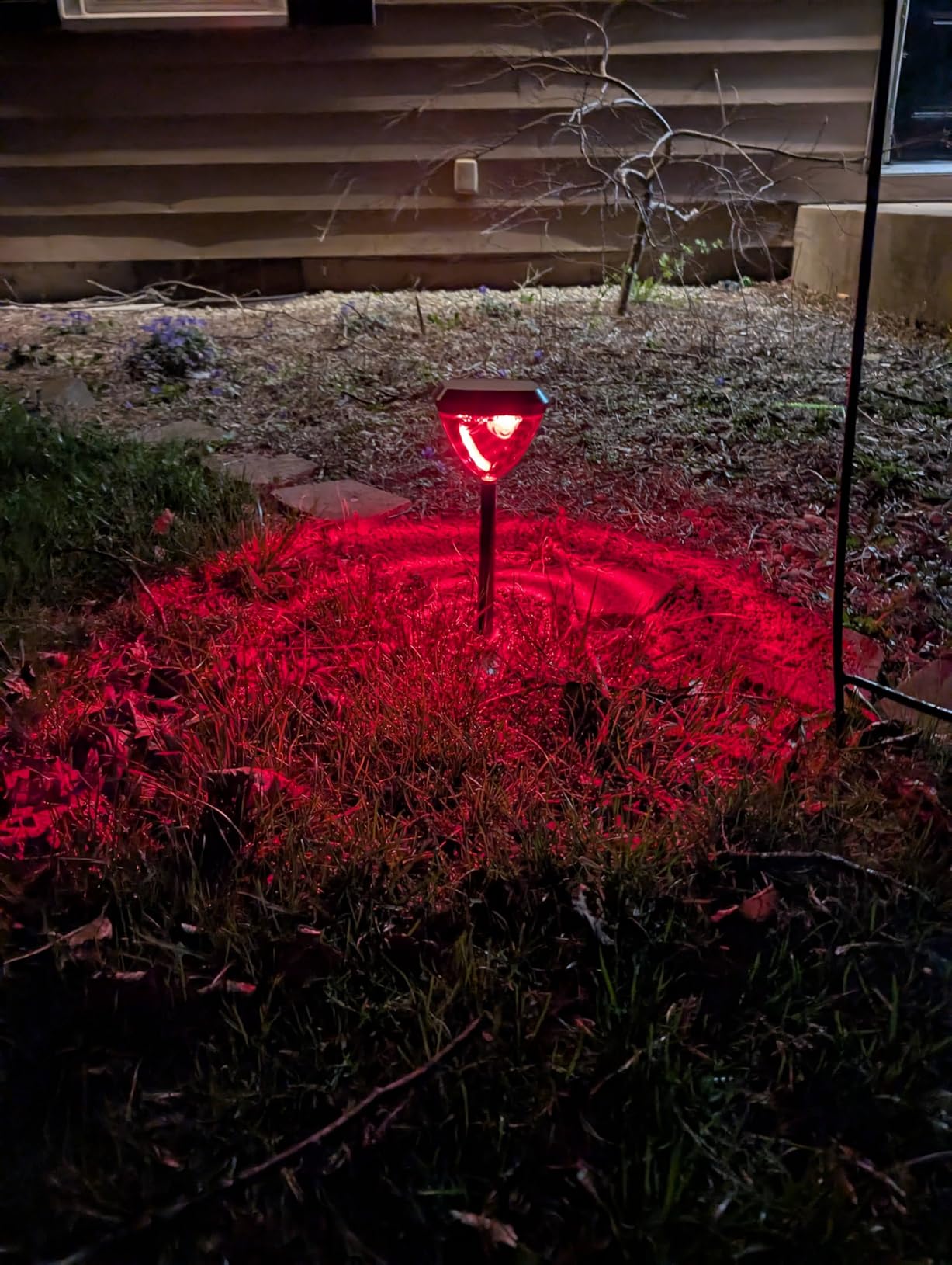 Linkind Smart Solar Pathway Lights SP6, in-App Pattern Switching Solar Lights Outdoor, USB&Solar Charging, Cool/Warm White/Color-Changing Landscape Lighting, Easter Decor for Yard, Patio, 4 Pack customer photo 1