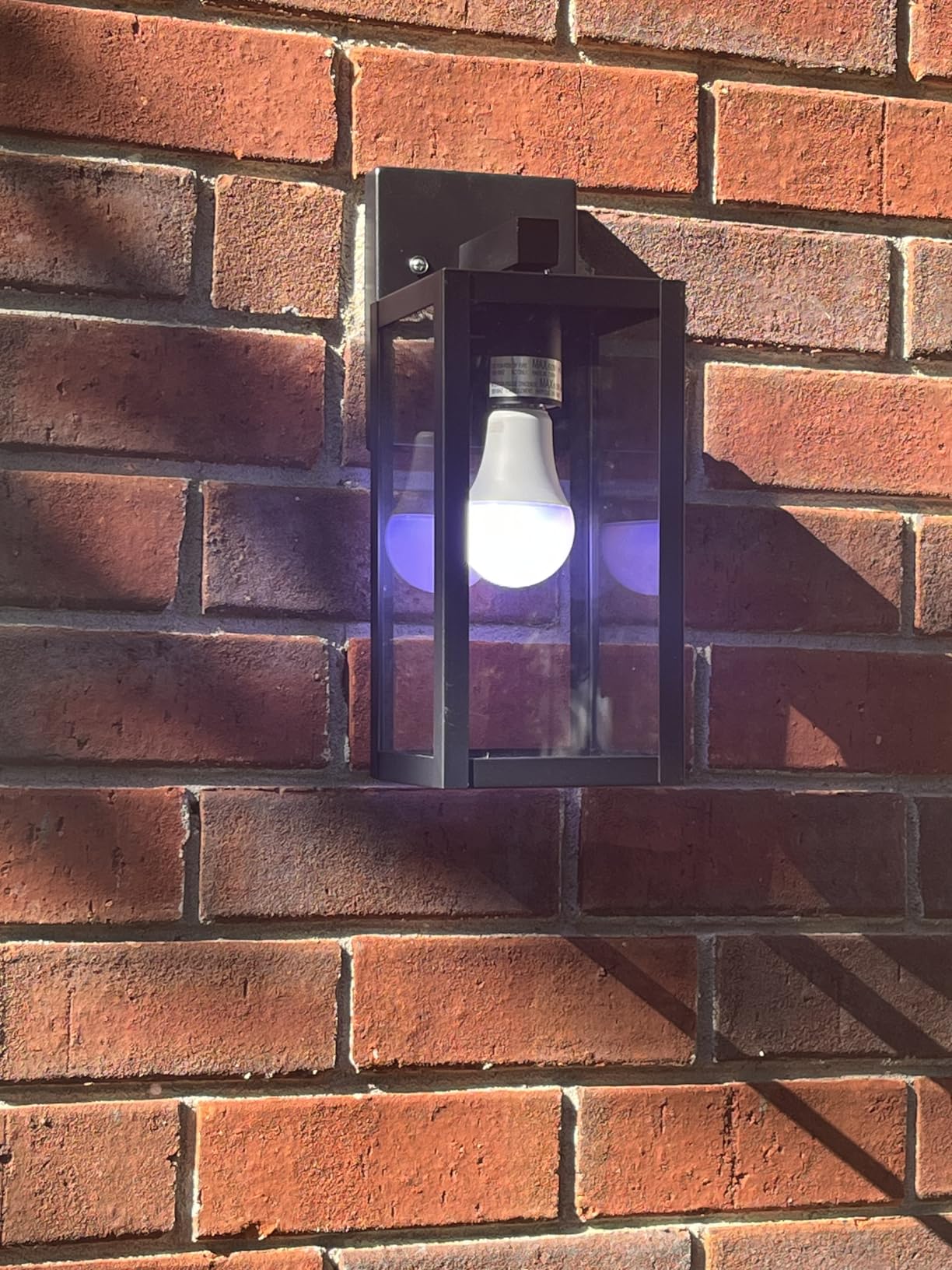 Outdoor Wall Light with Smart Bulb Exterior Lighting Fixtures Waterproof Porch Lights Outdoor Anti-Rust Wall Lantern with Clear Glass Outside Lights for House Front Door Sconce Light customer photo 1