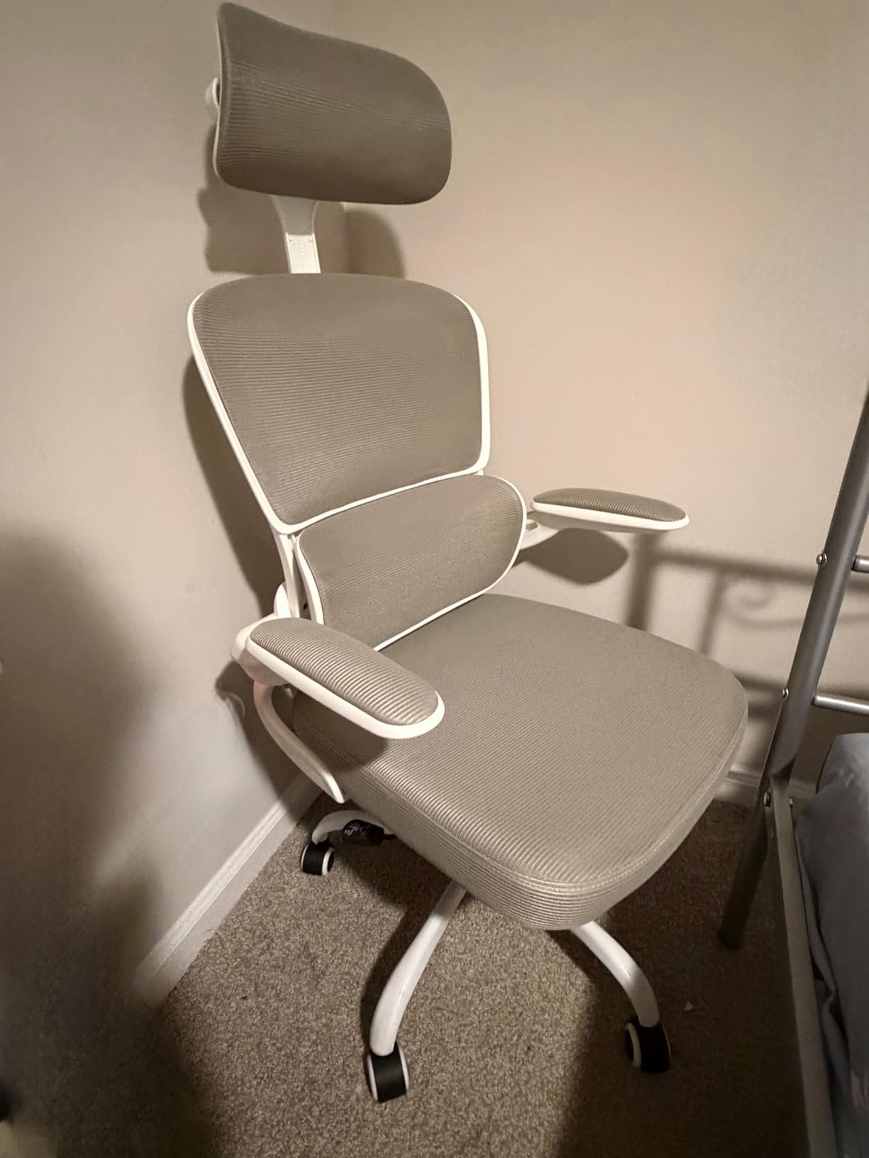 High Back Ergonomic Office Chair, Breathable Mesh Desk Chair with Lumbar Support, Adjustable Headrest, Flip-up Armrests, Computer Gaming Chair, (Black, 1Pack) customer photo 1