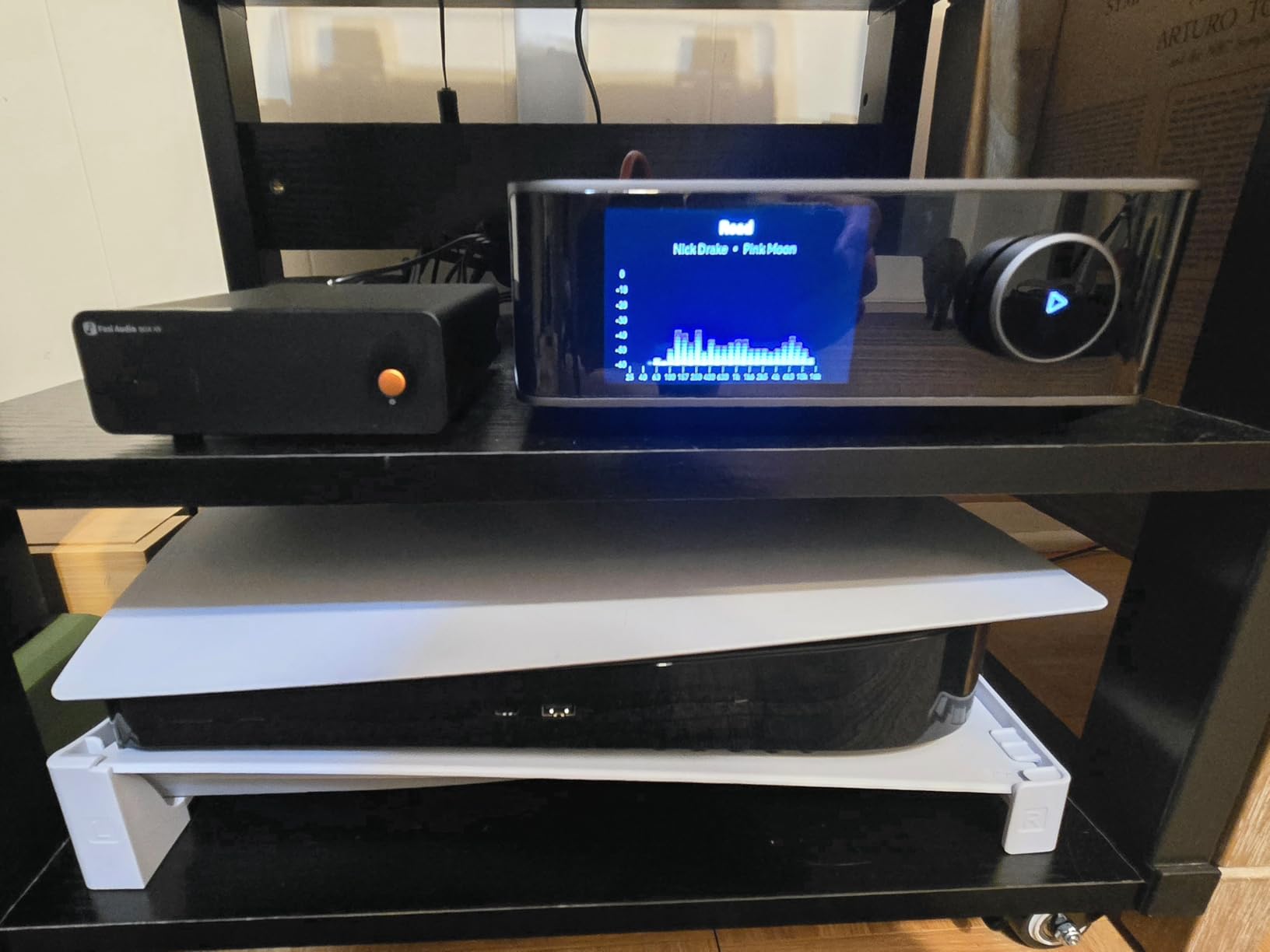 WiiM Amp Ultra with Voice Remote 2 | 100W Streaming Amplifier with Premium ESS ES9039Q2M DAC & Dual TI TPA3255 Amps | Built-in RoomFit EQ & Touchscreen | HDMI ARC, Optical, RCA Inputs | Space Gray customer photo 1