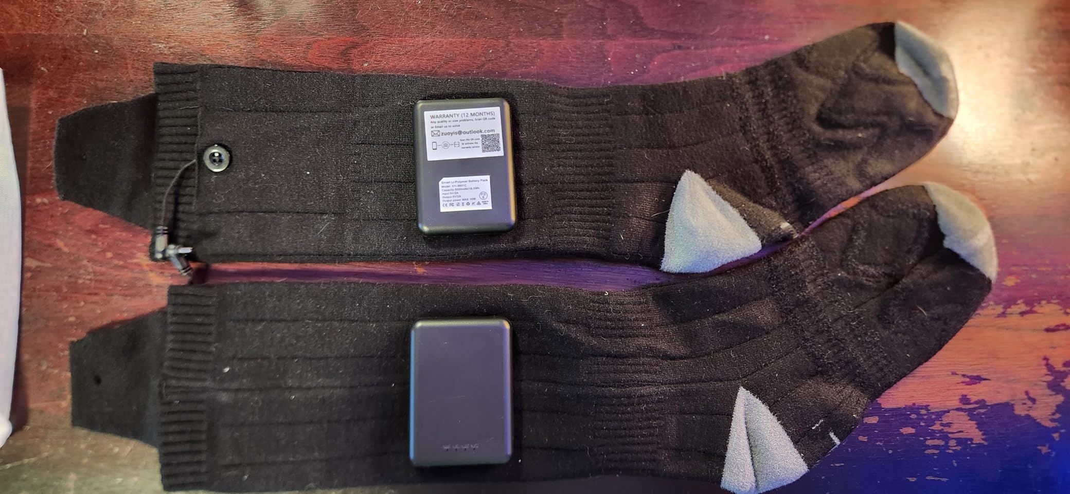 Heated Socks for Men Women - Rechargeable, Washable, Electric Heated Socks Up to 8 Hours with 4 Heating Levels for Hunting, Camping, Hiking, Skiing, Walking, Fishing, Cycling, Outdoor Work(All Black) customer photo 1