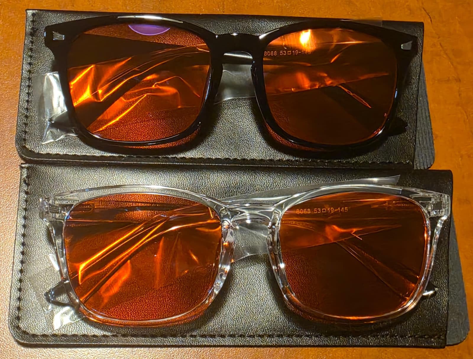 2 Packs Professional Sleep Glasses with 99.9% Blue Light Blocking Dual AR Coatings Red Lens, Computer Gaming Glasses for Men Women, Anti Fatigue & Eye Strain customer photo 1