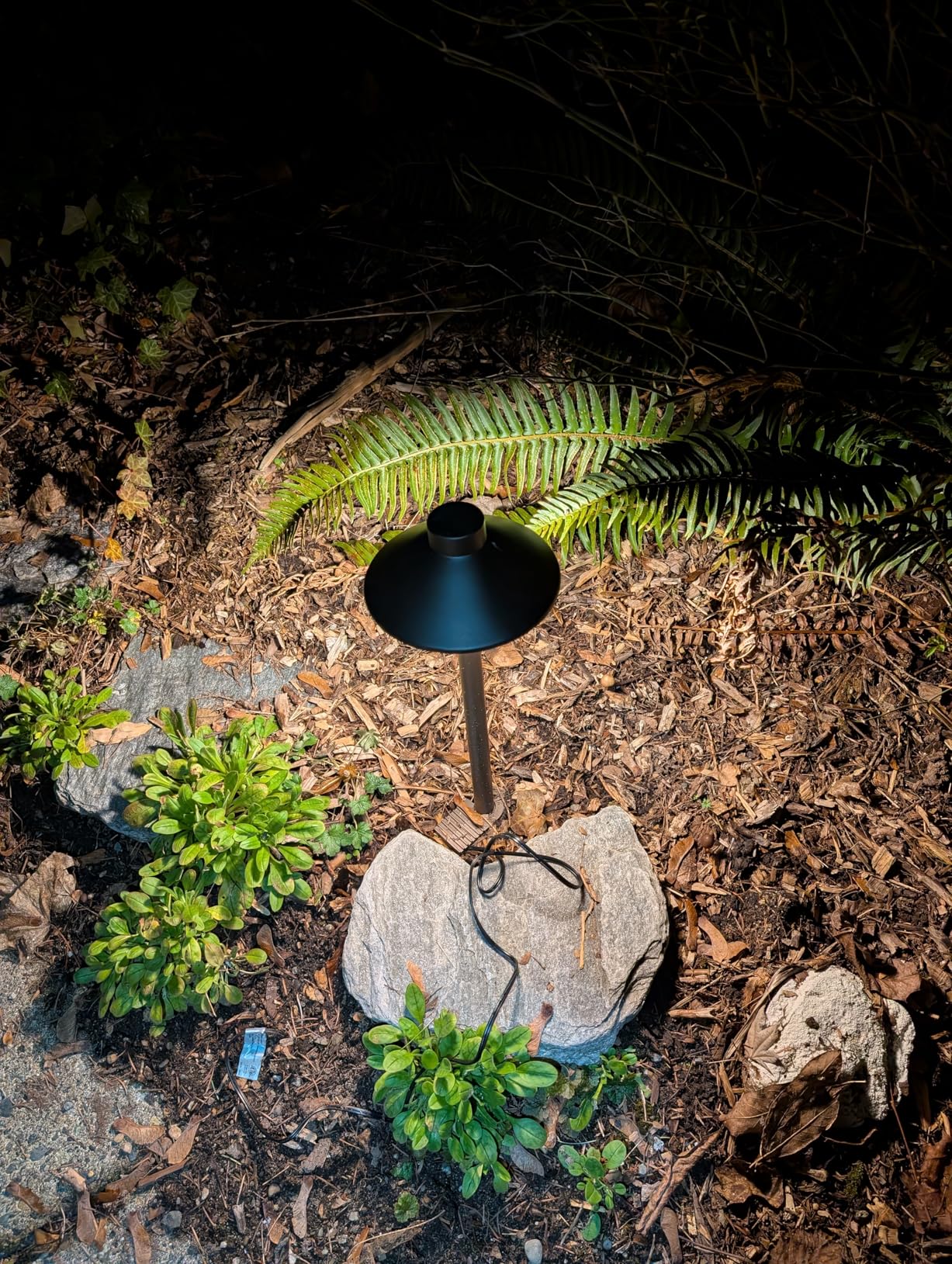 PARTPHONER Low Voltage Landscape Lighting 12-Pack, Aluminum 12V Pathway Lights with G4 Bulbs, Waterproof Oil Rubbed Bronze Color Wired Path Lights with Connectors for Walkway Yard Garden customer photo 1