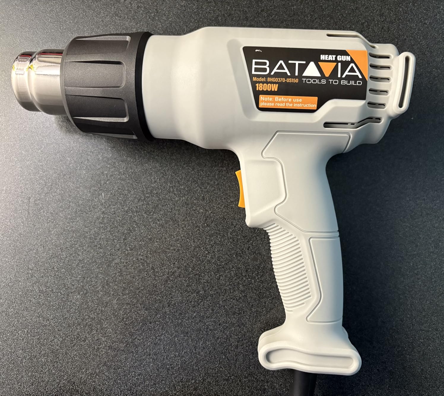 Heat Gun - BATAVIA Dual Protection Fuses 1800W Heavy Duty Fast Heat Hot Air Gun with 752°F&1112°F Dual-Temperature Settings and 4 Nozzles with Overheat Protection for Crafts, Vinyl Wrap, Shrink Tubing customer photo 1