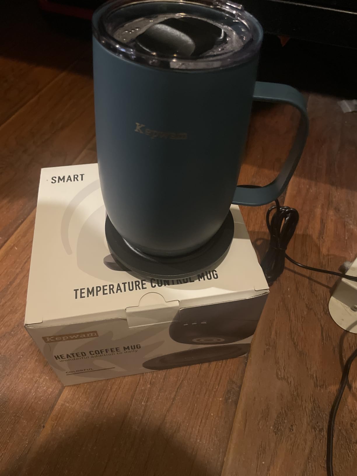 Kepwam Heated Coffee Mug T2-Plus, 20oz Leading Large Capacity Self Heating Mug, Up to 8 Hrs Battery & Hot Up to 149℉, Smart Coffee Mug for Women, Men customer photo 1