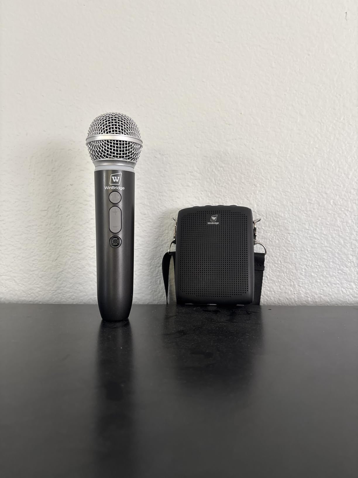 WinBridge Wireless Voice Amplifier with Microphone for Teachers, Portable PA System with Bluetooth Handheld Mic, Portable Speaker Mic Set, Cardioid Pickup for Classroom, Outdoor, Public Speaking WB009 customer photo 1