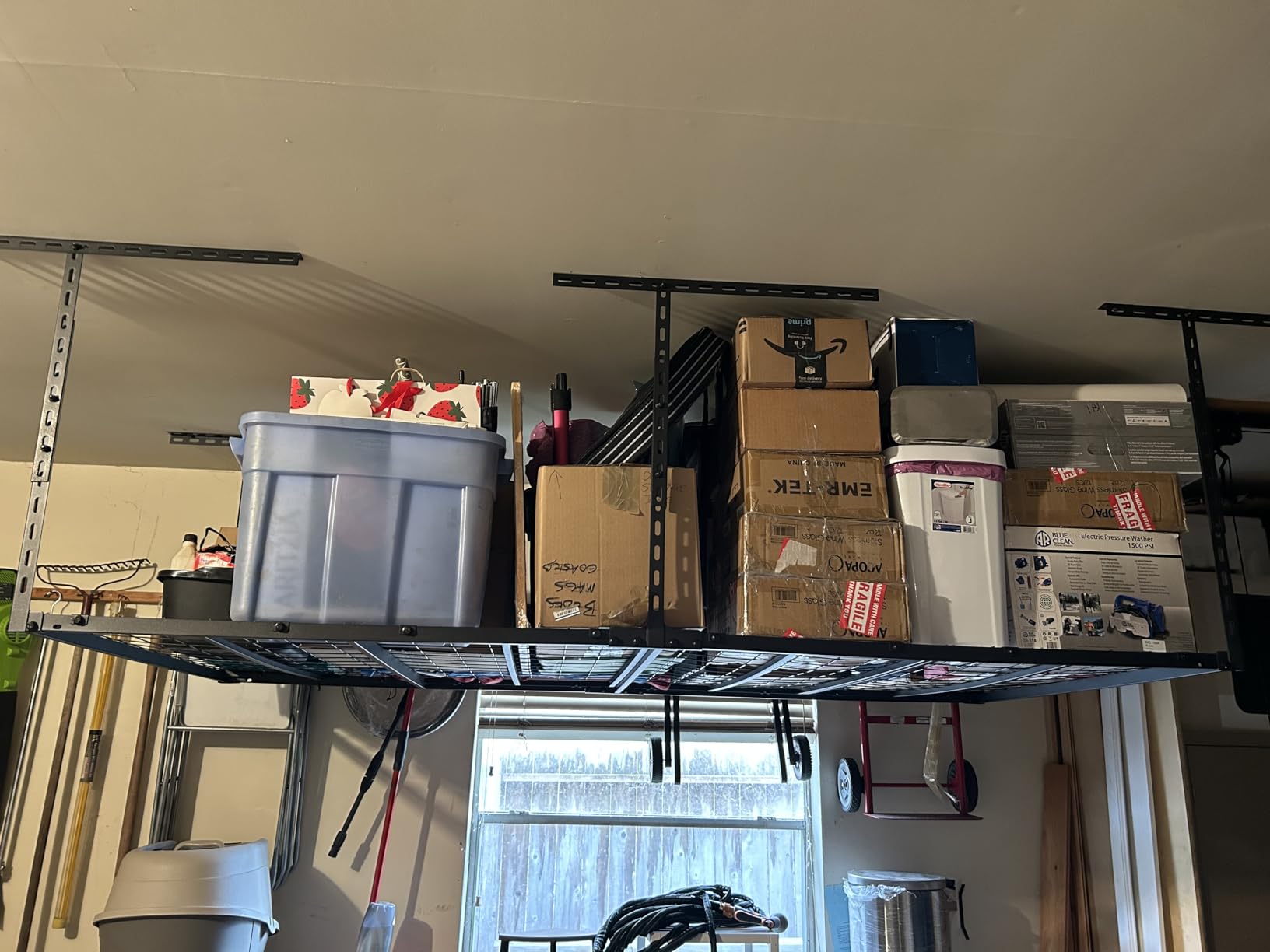 3X8FT Overhead Garage Storage Rack, 26