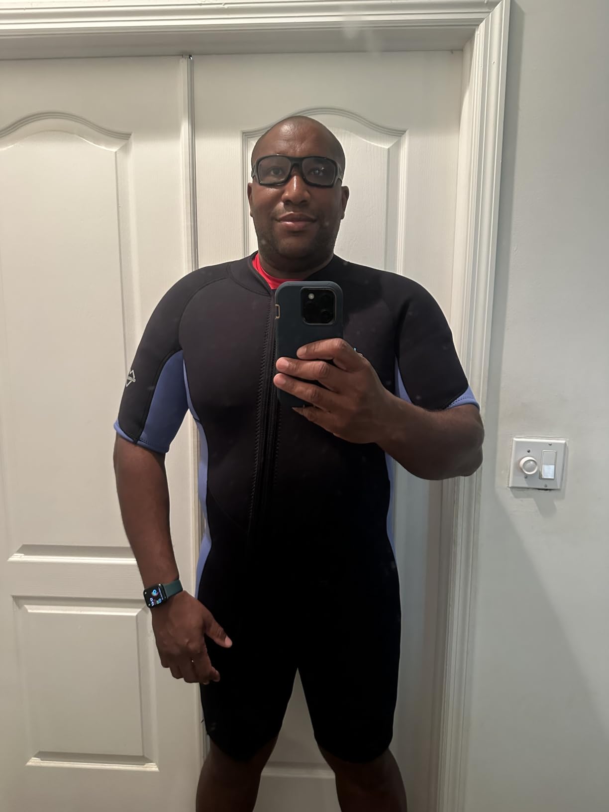 Hevto Men Wetsuit Shorty 2mm Neoprene Short Wet Suit for Surfing Diving Swimming Snorkeling Paddle Boarding customer photo 2