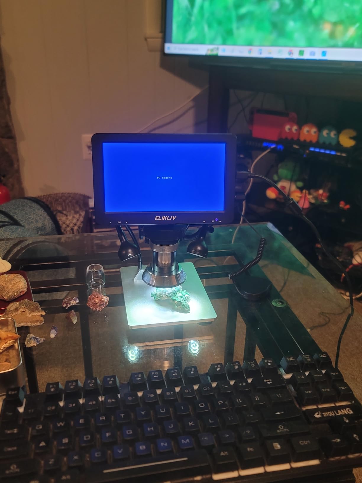 Elikliv 4K Soldering Digital Microscope: TL301 Max Magnetic 3-Lens Coin Microscope Magnifier with 10.1