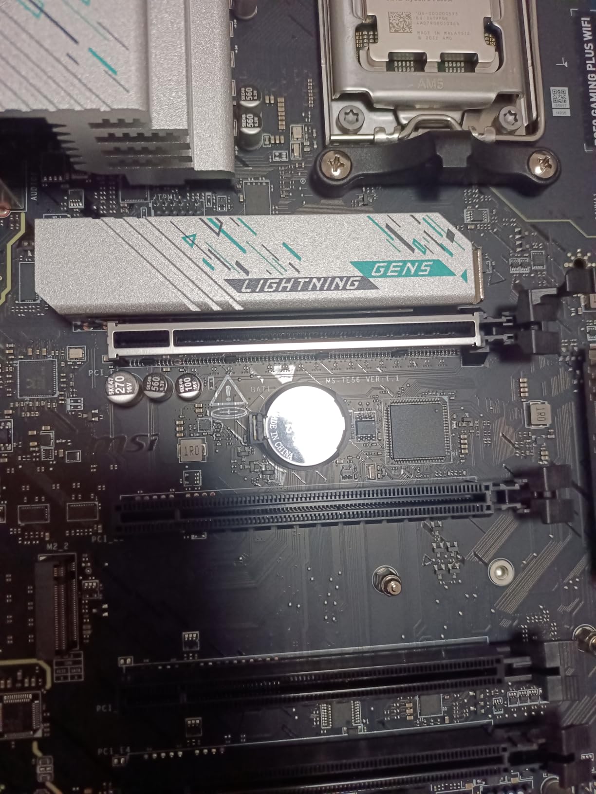 MSI B850 Gaming Plus WiFi V1 Motherboard, ATX - Supports AMD Ryzen 9000/8000 / 7000 Processors, AM5 - DDR5 Memory Boost 8200+ MT/s (OC), PCIe 5.0 x16 & 4.0 x16, M.2 Gen5, Wi-Fi 7, 5G LAN customer photo 2