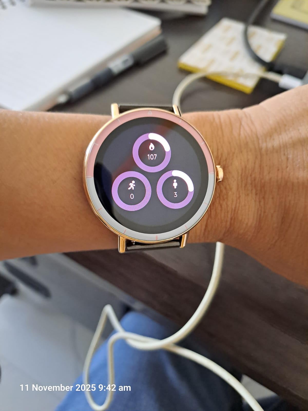 KEEPONFIT Smart Watches for Women Android/iPhone, IP68 Waterproof Fitness Tracker with Bluetooth Calls(Answer&Make), Activity Pedometer/Heart Rate/SpO2 Monitor/100+ Sports Model customer photo 1