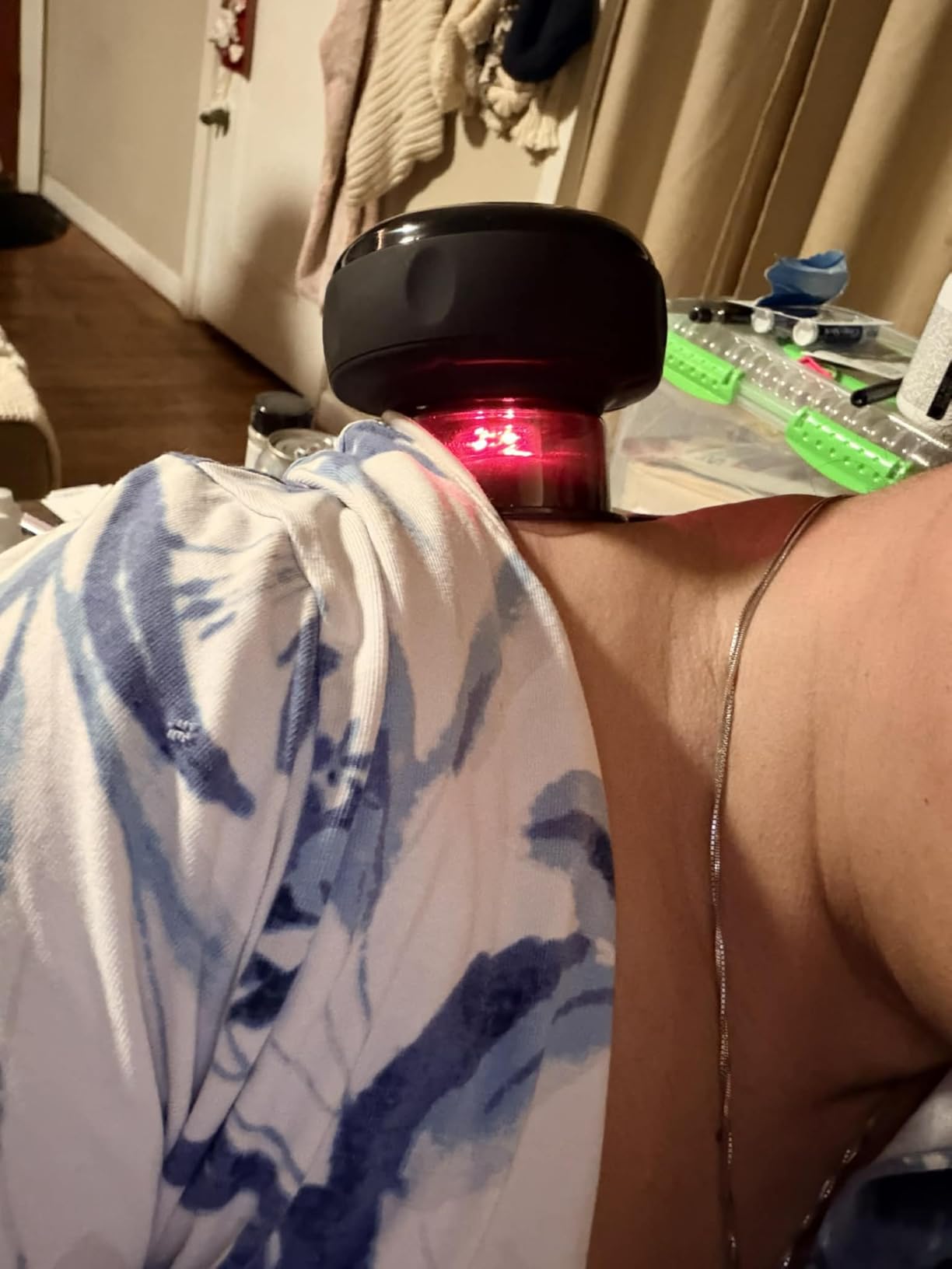 5-in-1 Smart Dynamic Cupping Set, 12 Levels Cupping Kit for Massage Therapy with Red Ligh-t Therapy&Heat Penetrates for Targeted Pain Relief, Knots, Aches, Muscle Soreness - 1Pcs(Black) customer photo 1