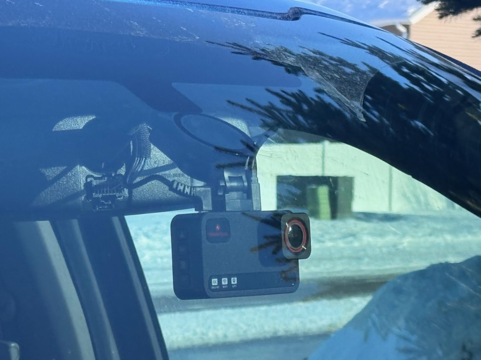 4K+4K Dash Cam Front and Rear, Free 128GB Card Included, 5.8GHz WiFi Dash Camera for Cars, Built-in GPS, G-Sensor, 170degWide Angle, 3