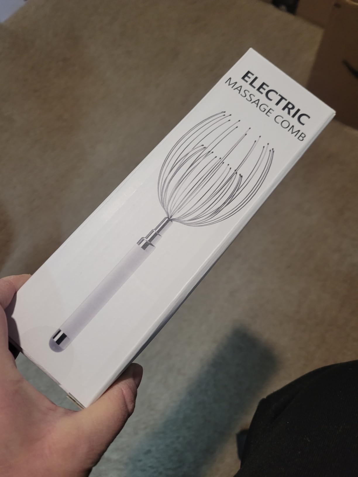 Head Massager Scalp, Vibrating Electric Scalp Massagers, Battery Powered Head Scratchers Massager Whisk Hair Massage Relax Tool with 20 Metal Fingers for Stress Relief, ldeal Gift for Women & Men customer photo 2