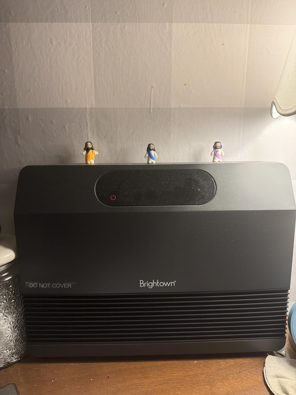 Brightown Smart Wall Heater, 1500W Electric Space Heater for Indoor Use, 5 Optional Modes, Adjustable Thermostat, Remote Control, Energy Efficient Easy-Mount Heater for Bedroom, Works with Alexa, Grey customer photo 1