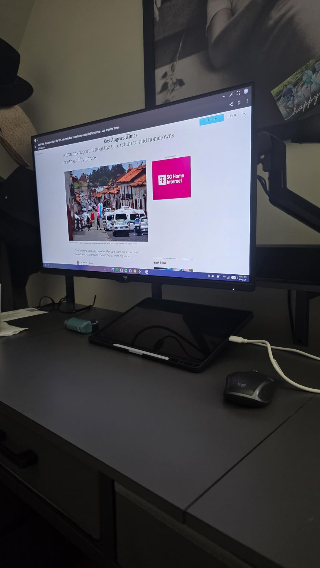 KTC 24 Inch Gaming Monitor 180Hz - 2K 1440P Computer Monitors, Fast IPS Monitor with HDR 400, Adaptive Sync, Up to 185Hz, HDMI 2.0 & Display Port 1.4, Height Adjustable, Vesa Mount, H24T7 customer photo 1