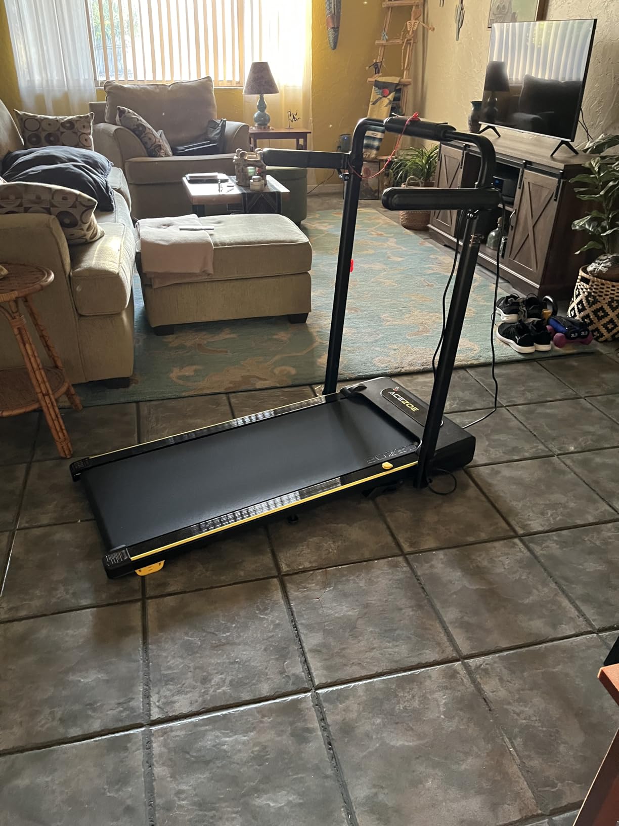 3 in 1 Under Desk Treadmill with Incline, Walking Pad with Removable Desk Workstation, Adjustable Height for Different Need, 300lbs Capacity, Foldable Compact for Home Small Office customer photo 1