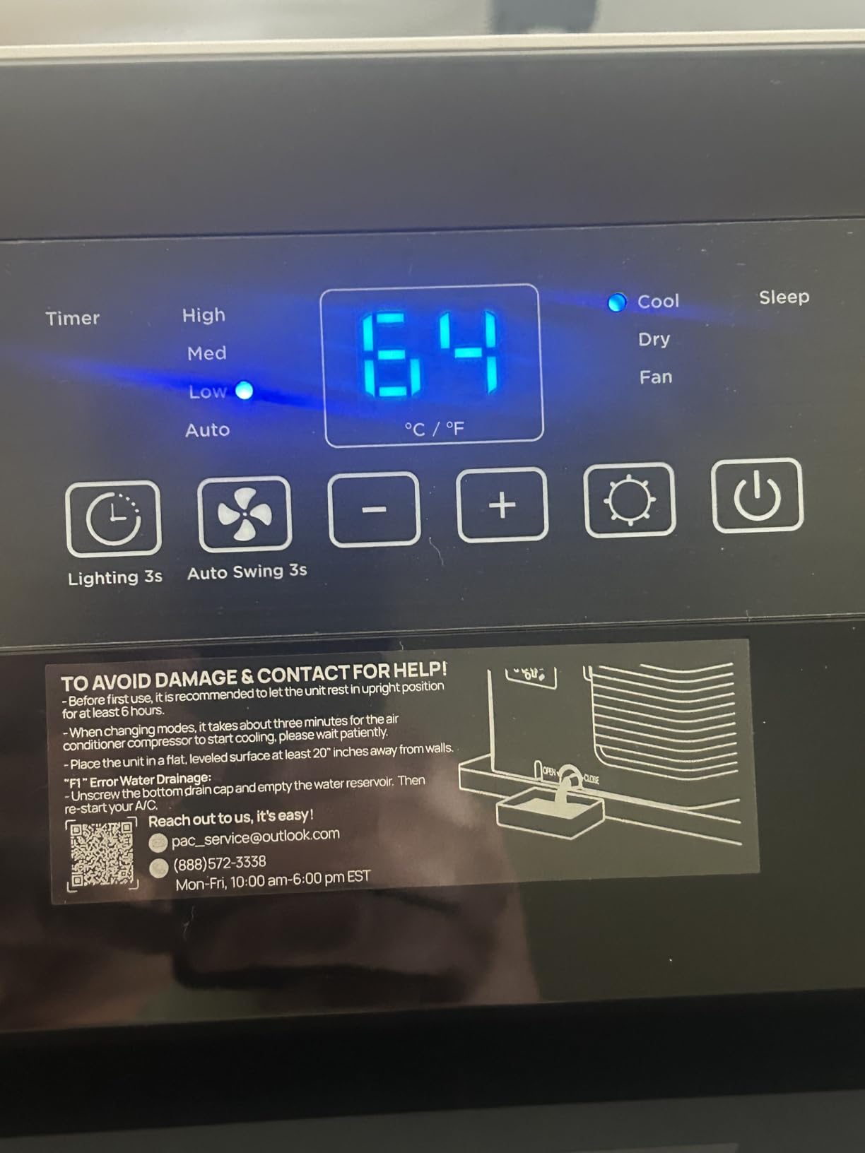 14,000 BTU Portable Air Conditioner Cools Up to 700 Sq.Ft, 3-IN-1 Energy Efficient Portable AC Unit with Remote Control & Installation Kits for Large Room, Campervan, Office, Temporary Space customer photo 1