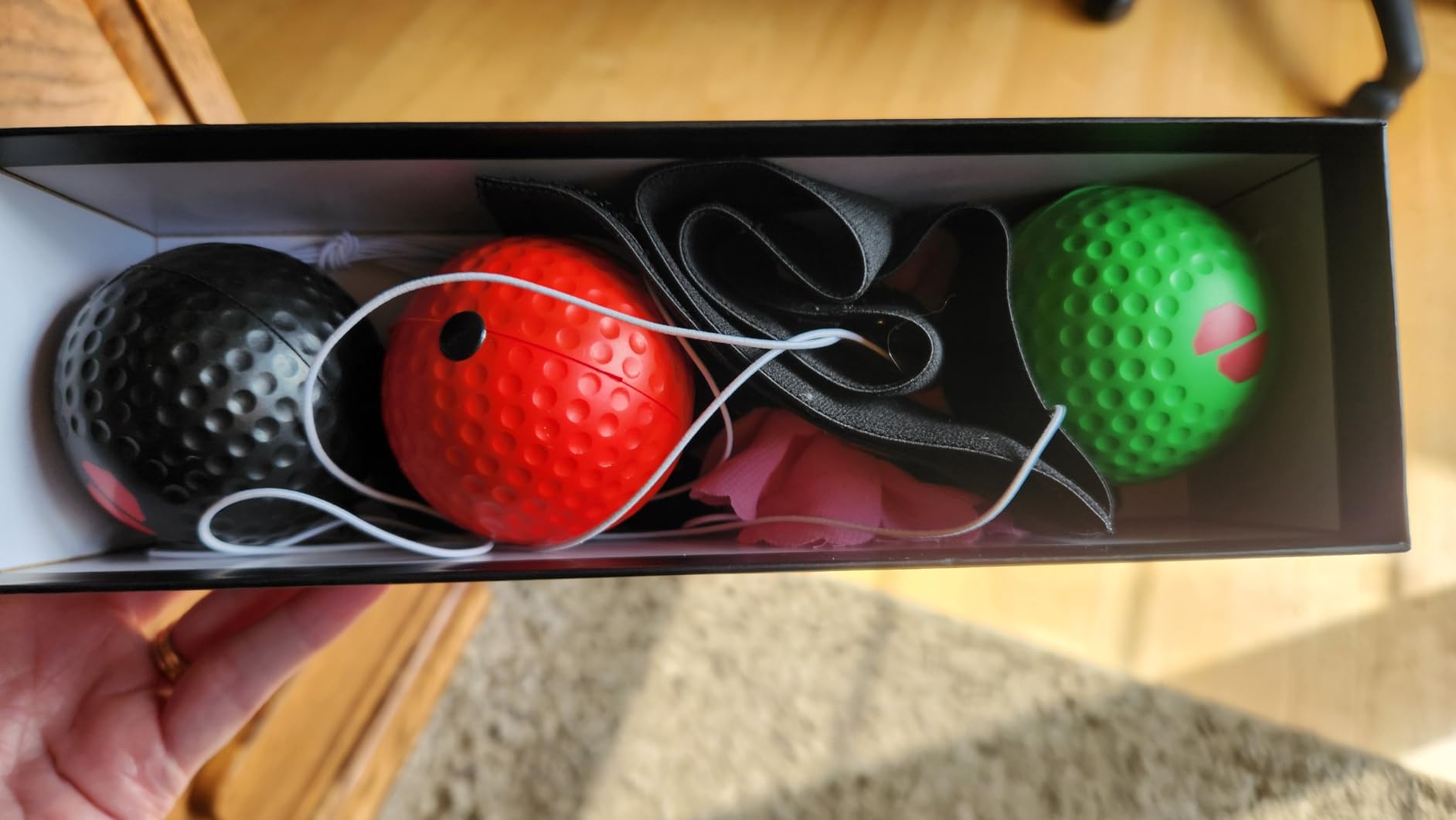 Boxing Reflex Ball Set with Punch Counter App- 4 Box Balls with Varying Weights, 2 Headbands and 4 Spare Strings to Improve Speed, Hand-Eye Coordination for Men, Kids Boxing Equipment MMA Gear Gift customer photo 2