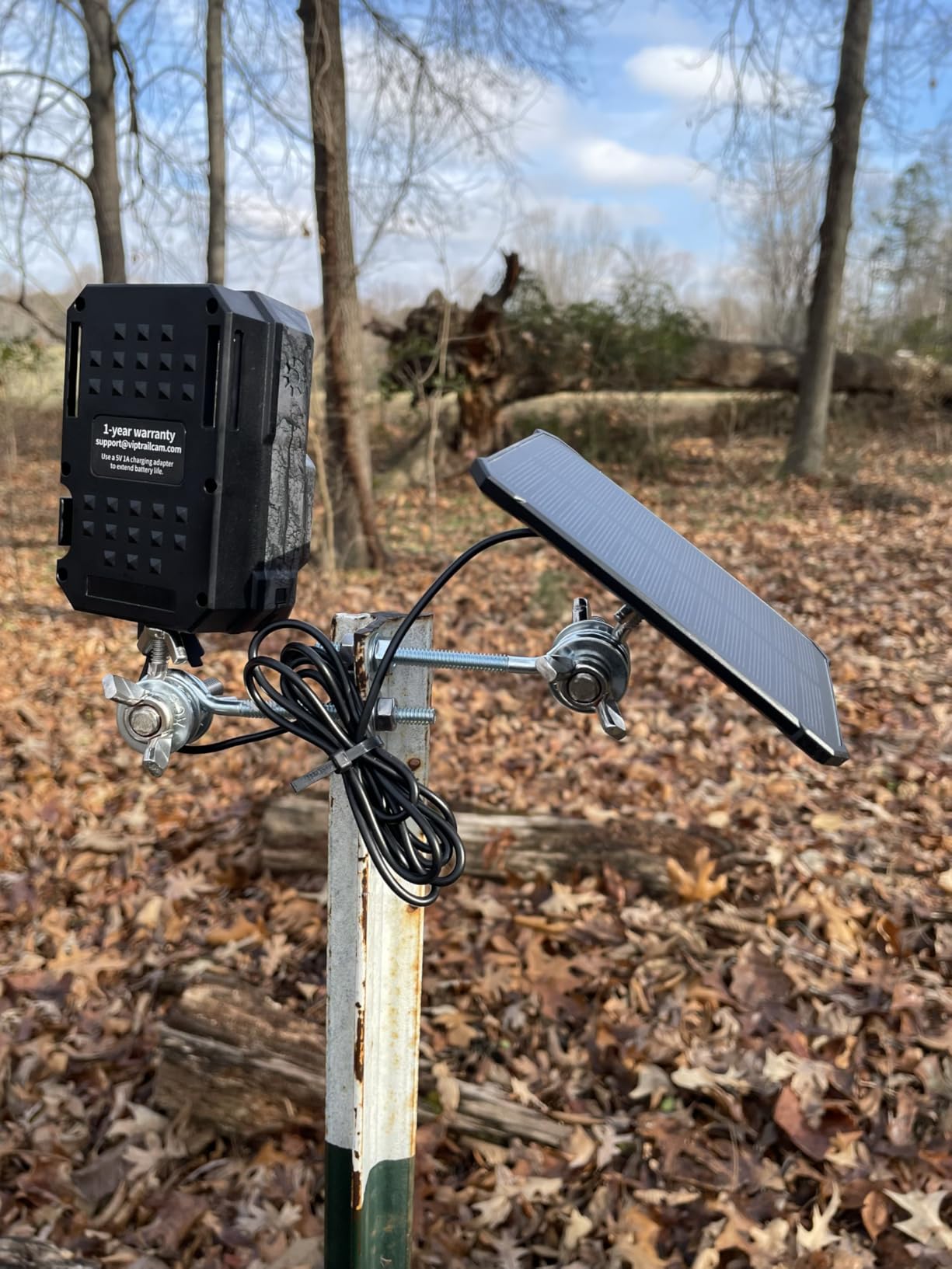 MAXDONE Solar Trail Camera WiFi Bluetooth - 4K 64MP Game Camera with 6000mAh Battery, Rechargeable Trail Cam with Night Vision Motion Activated IP66, Wildlife Cameras Deer Cams for Outdoor Backyard customer photo 1