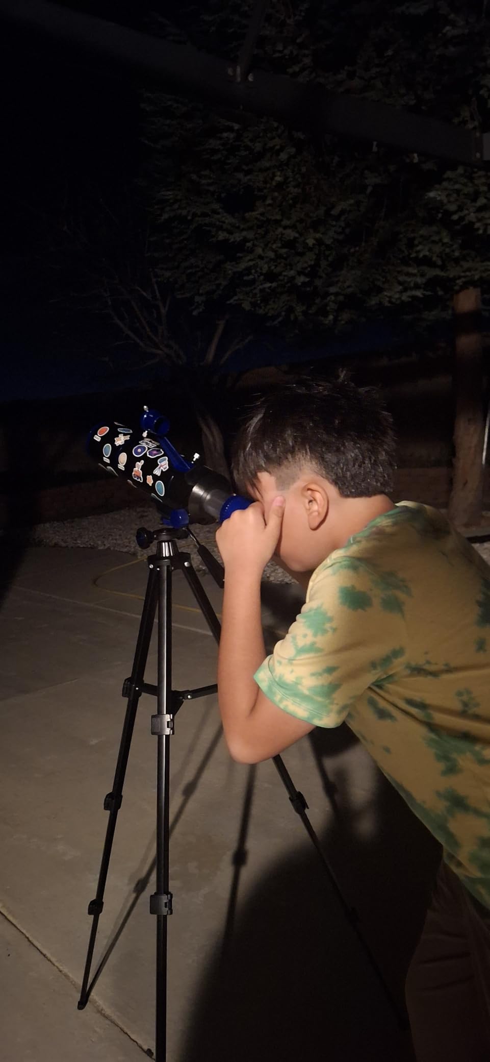 Hawkko Telescope for Adults & Kids - 80mm Aperture 500mm Telescopes for Adults Astronomy, (20X-150X) Portable Refractor Telescope Kit for Beginners with Decorate Stickers, AZ Tripod, Phone Adapter customer photo 2