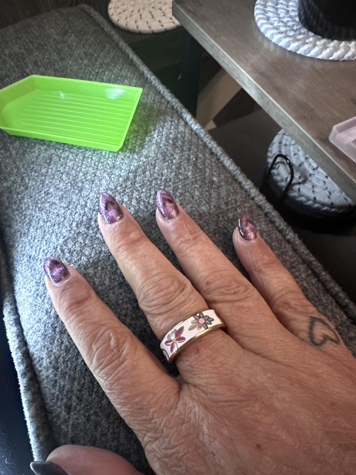 Smart Ring Health Tracker for Women Men, Sleep Tracker with Heart Rate,SpO₂,Blood Pressure, Fitness Ring for Activity Monitoring, No Subscription, Step Tracker Ring for ios&Android (Enamel color,#10) customer photo 1